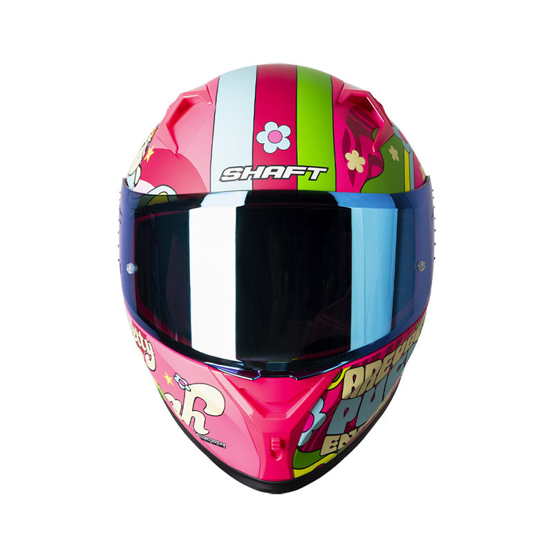 CASCO SHAFT SH-526SP BACK2BAC FUCSIA AZUL VISOR IRIDIUM