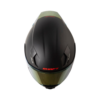 CASCO SHAFT SH-562R SOLID MATE NEGRO ROJO VISOR IRIDIUM ROJO