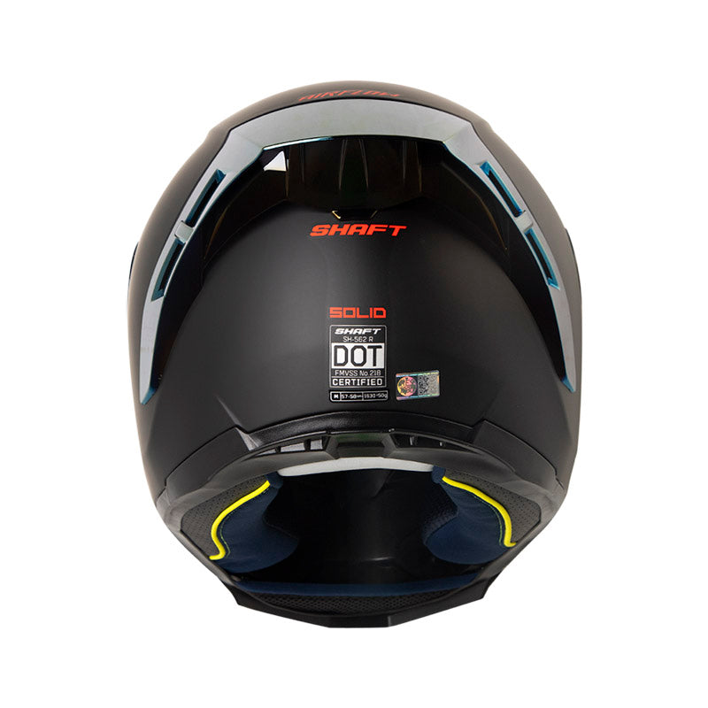 CASCO SHAFT SH-562R SOLID MATE NEGRO ROJO VISOR IRIDIUM ROJO