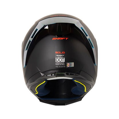 CASCO SHAFT SH-562R SOLID MATE NEGRO ROJO VISOR IRIDIUM ROJO