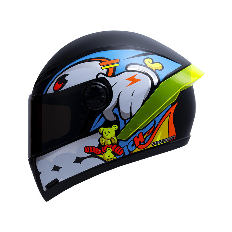 CASCO ICH ICH-501SP GUMMY MATE NEGRO AZUL VISOR HUMO