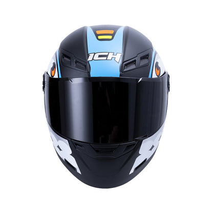 CASCO ICH ICH-501SP GUMMY MATE NEGRO AZUL VISOR HUMO