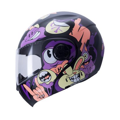 CASCO ICH ICH-3110S CRAZY RAIN MATE NEGRO MORADO