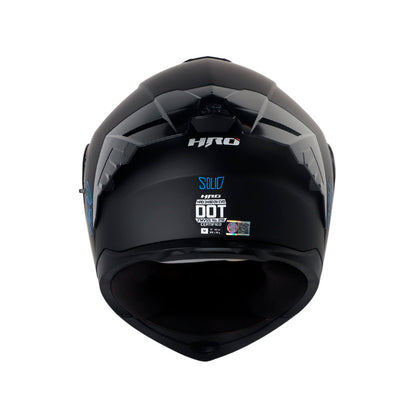 CASCO HRO HRO-3480DV EVO SOLID MATE NEGRO AZUL VISOR IRIDIUM