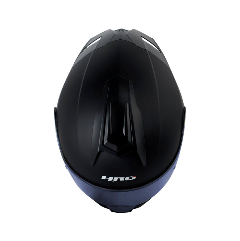 CASCO HRO HRO-3480DV EVO SOLID MATE NEGRO AZUL VISOR IRIDIUM