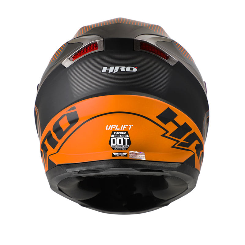 CASCO HRO HRO-508 UPLIFT MATE NEGRO NARANJA NEON