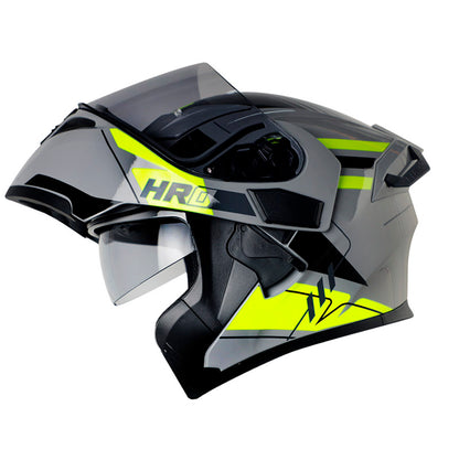 CASCO HRO HRO-3400DV EVO SWAG GRIS AMARILLO NEON VISOR HUMO