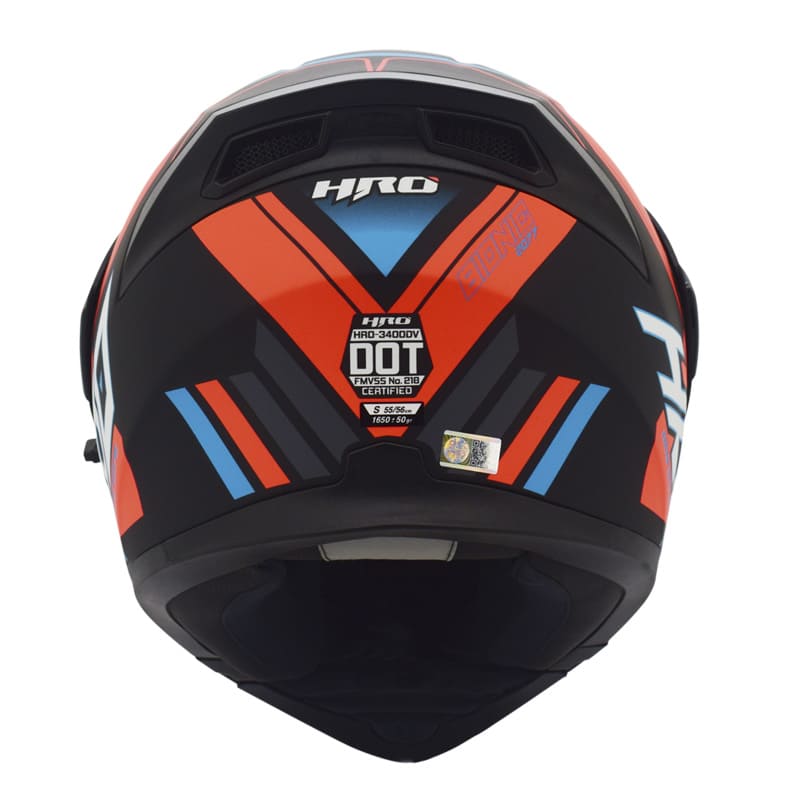 CASCO HRO HRO-3400DV BIONIC MATE NEGRO NARANJA NEON