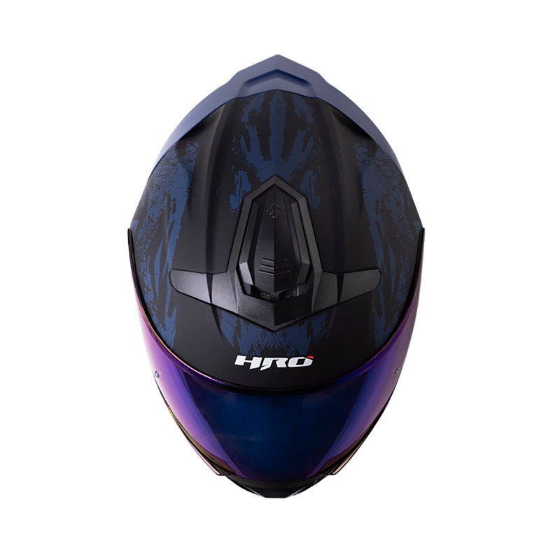 CASCO HRO HRO-3440 DV GRUNGSTER MATE NEGRO AZUL OSCURO IRIDIUM