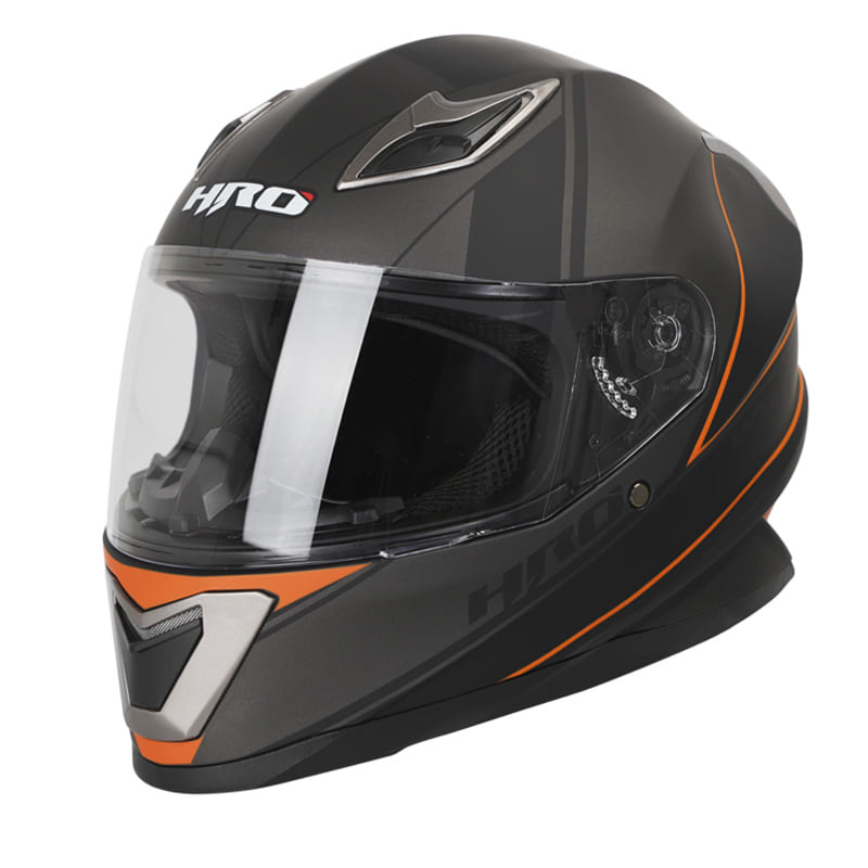CASCO HRO HRO-508 SISKO MATE NEGRO NARANJA NEON