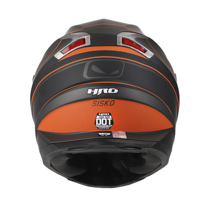 CASCO HRO HRO-508 SISKO MATE NEGRO NARANJA NEON