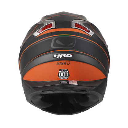 CASCO HRO HRO-508 SISKO MATE NEGRO NARANJA NEON