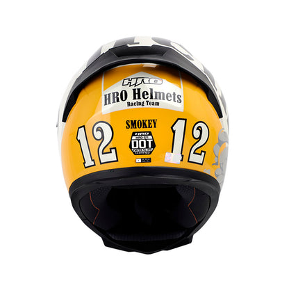 CASCO HRO HRO-511 SMOKEY GRIS DORADO VISOR HUMO