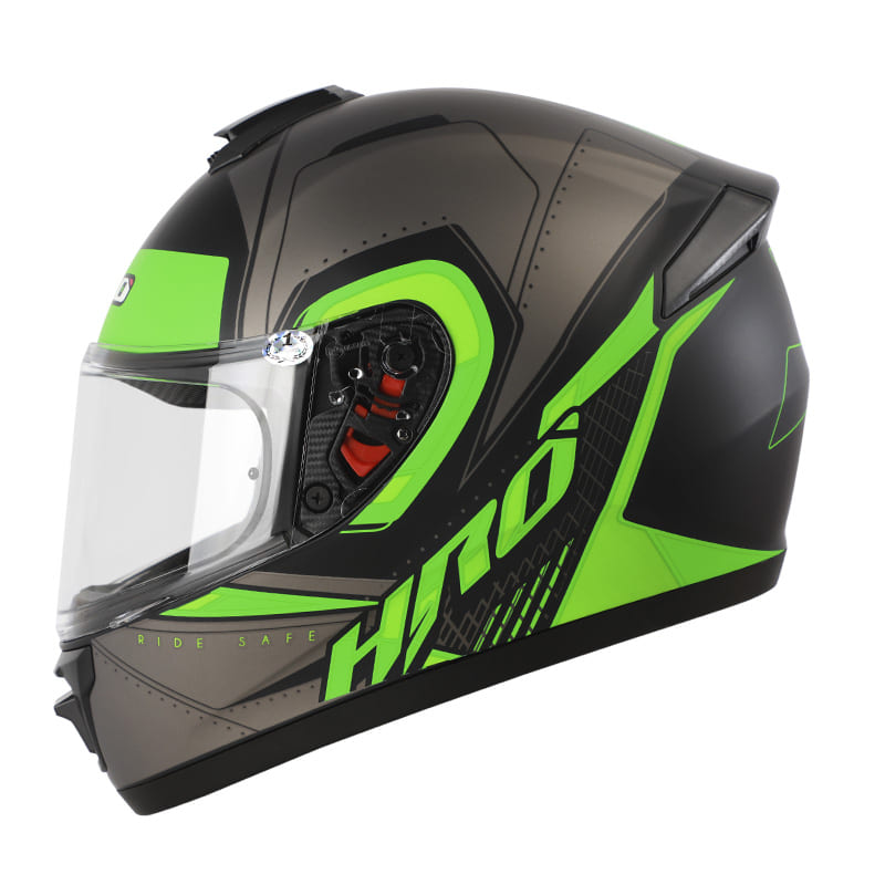 CASCO HRO HRO-516 JEYKO MATE NEGRO VERDE NEON