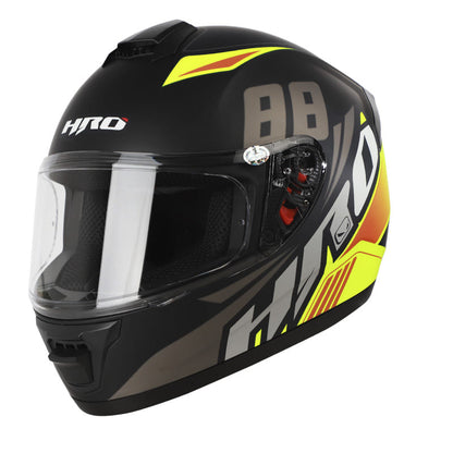 CASCO HRO HRO-516 ZURKO MATE NEGRO AMARILLO NEON