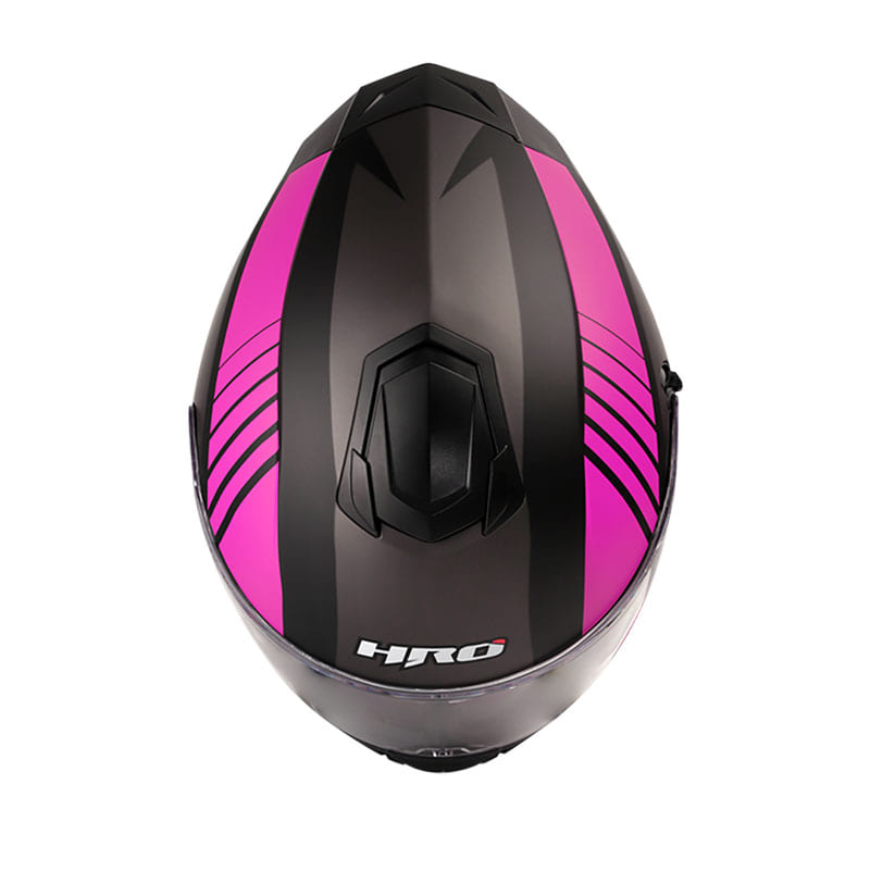 CASCO HRO HRO-518DV ASPER MATE NEGRO FUCSIA NEON