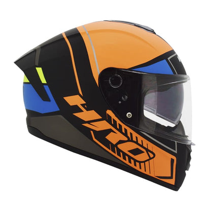 CASCO HRO HRO-518DV BURST MATE NEGRO NARANJA NEON