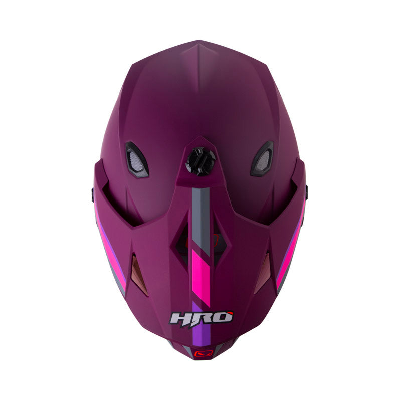 CASCO HRO HRO-MX330DV DOWNHILL MATE MORADO OSCURO FUCSIA