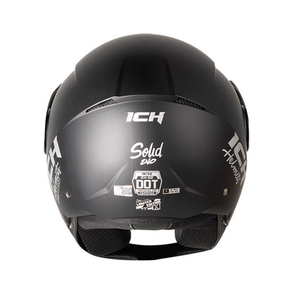 CASCO ICH-102 SOLID EVO MATE NEGRO PLATA VISOR HUMO