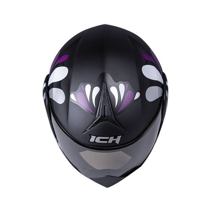 CASCO ICH ICH-3110DV LOTUS MATE NEGRO MORADO NEON VISOR HUMO