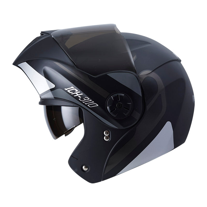 CASCO ICH ICH-3110DV REMAK MATE NEGRO GRIS VISOR HUMO