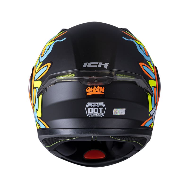 CASCO ICH ICH-3120DV OHAN MATE NEGRO NARANJA VISOR HUMO