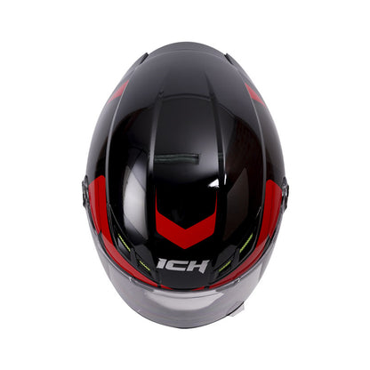 CASCO ICH-501SP CLASSY.K BRILLANTE NEGRO ROJO