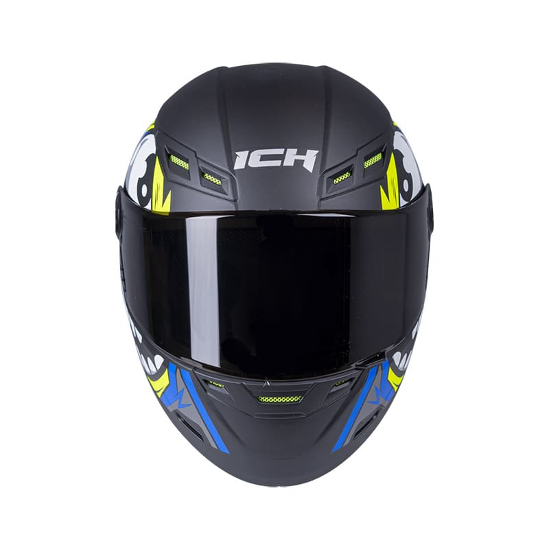CASCO ICH ICH-501SP DOOD MATE NEGRO AMARILLO NEON VISOR HUMO