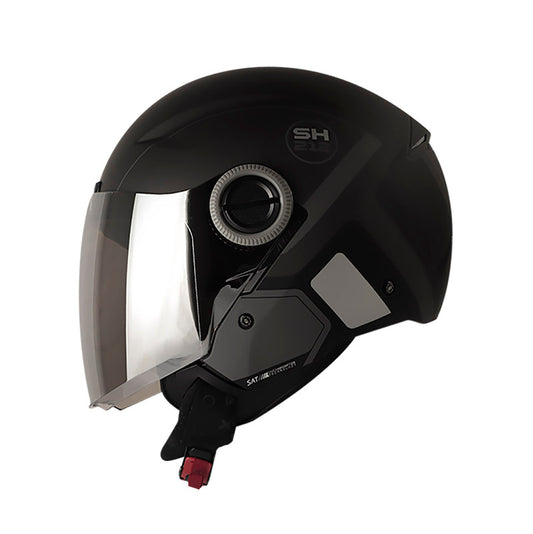 CASCO SHAFT SH-212 FUTURA MATE NEGRO GRIS VISOR PLATA