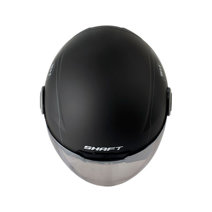 CASCO SHAFT SH-212 FUTURA MATE NEGRO GRIS VISOR PLATA
