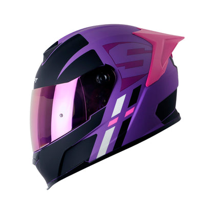 CASCO SHAFT SH-502 LUKE MATE MORADO NEGRO VISOR IRIDIUM