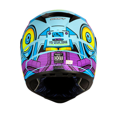 CASCO SHAFT SH-502 STEP MATE AZUL MORADO VISOR IRIDIUM