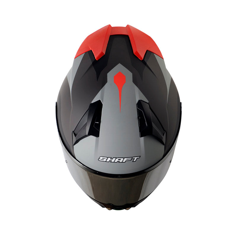 CASCO SHAFT SH-560 WUOKI GRIS OSCURO ROJO VISOR IRIDIUM