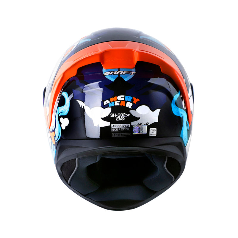 CASCO SHAFT SH-582SP EVO ANGRY AZUL OSCURO BLANCO IRIDIUM