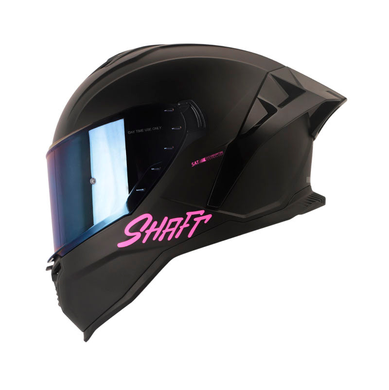 CASCO SHAFT SH-598GTR SOLID MATE NEGRO FUCSIA VISOR AZUL