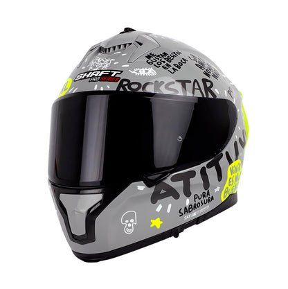 CASCO SHAFT SH-610DV PRO PURO POWER GRIS AMARILLO VISOR HUMO