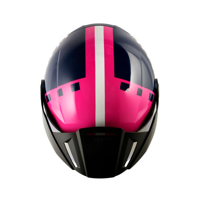 CASCO SHAFT SH-212 DITTO AZUL OSCURO FUCSIA VISOR IRIDIUM