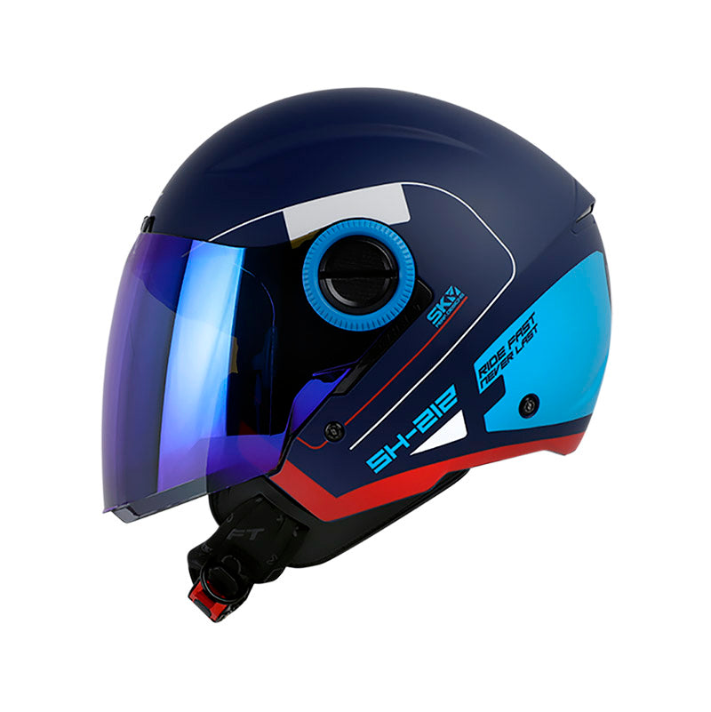 CASCO SHAFT SH-212 LOUVRE MATE AZUL NAVI AZUL VISOR AZUL