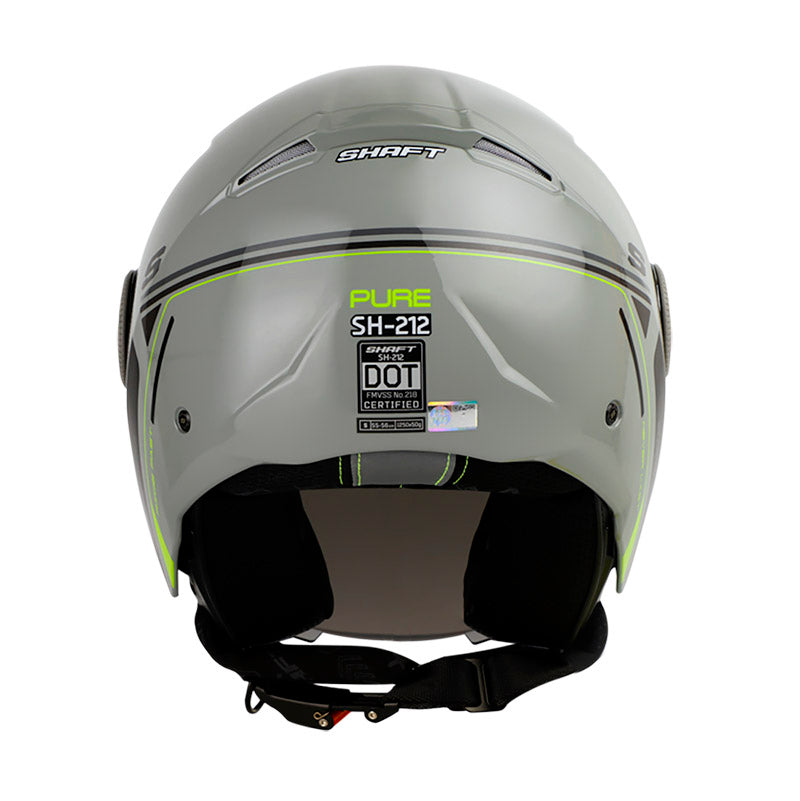 CASCO SHAFT SH-212 PURE GRIS AMARILLO NEON VISOR HUMO