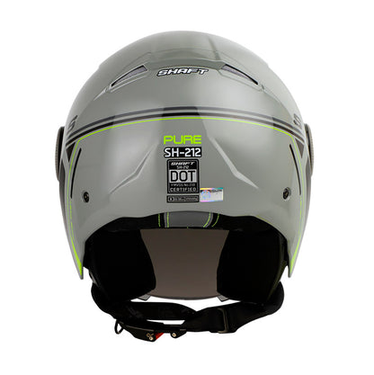 CASCO SHAFT SH-212 PURE GRIS AMARILLO NEON VISOR HUMO