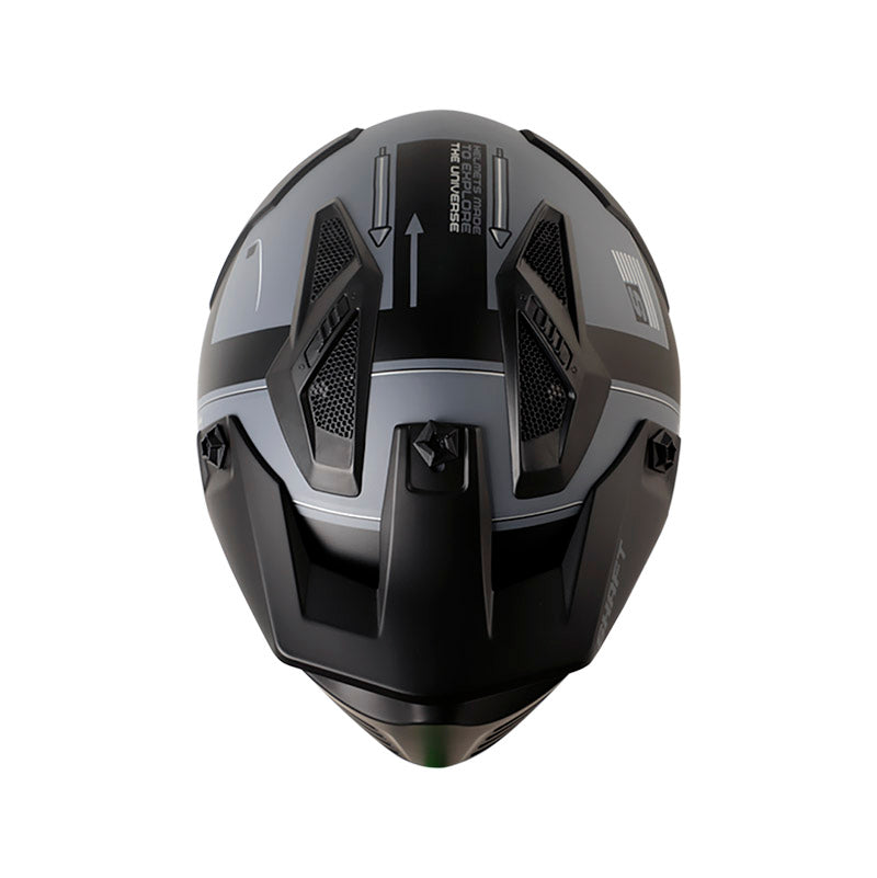 CASCO SHAFT SH-225 PILOT SATURN V MATE GRIS PLATA VISOR HUMO
