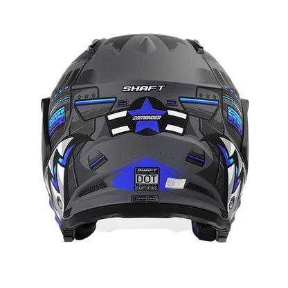 CASCO SHAFT SH-227 TRIAL COMANDER MATE GRIS AZUL