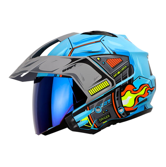 CASCO SHAFT SH-227 TRIAL DEFENDER MATE AZUL GRIS IRIDIUM