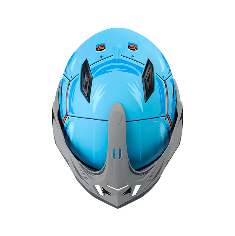 CASCO SHAFT SH-227 TRIAL DEFENDER MATE AZUL GRIS IRIDIUM