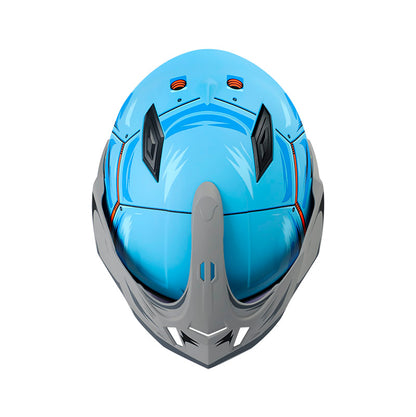CASCO SHAFT SH-227 TRIAL DEFENDER MATE AZUL GRIS IRIDIUM