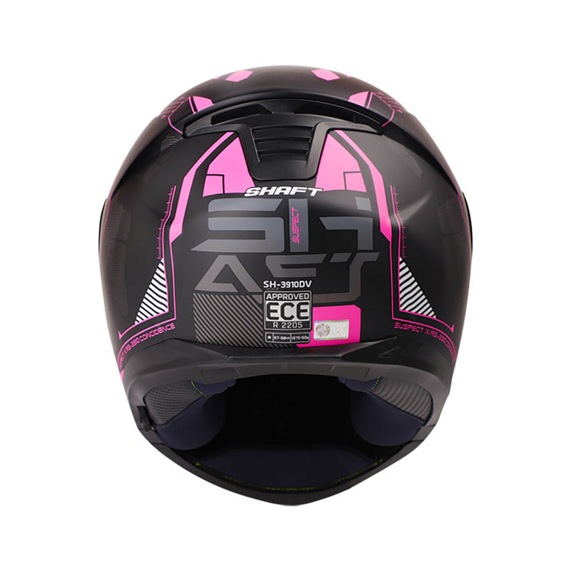CASCO SHAFT SH-3910DV SUSPECT MATE NEGRO FUCSIA VISOR HUMO