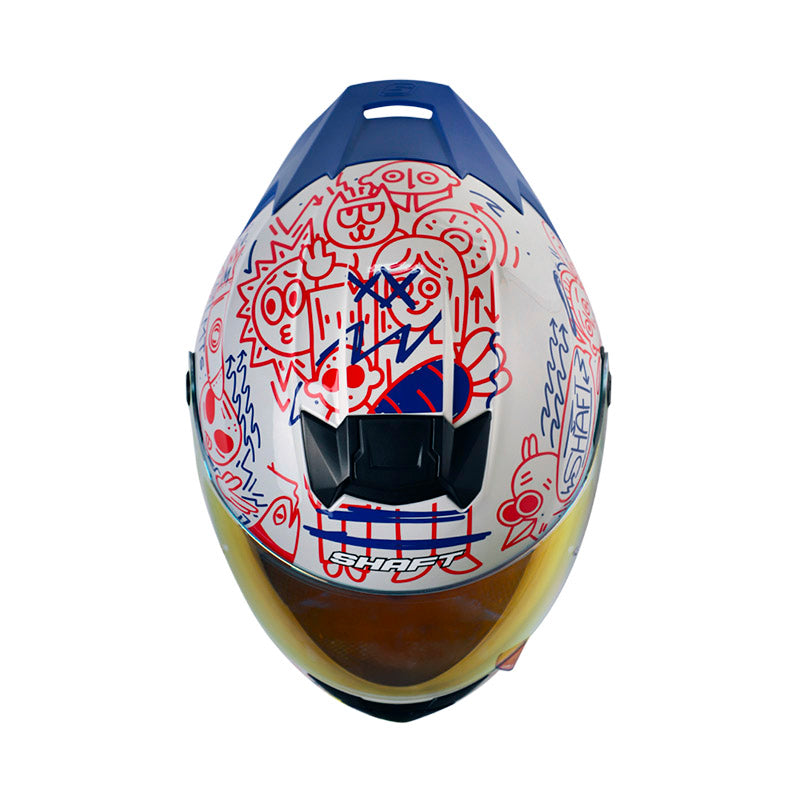 CASCO SHAFT SH-502SP PEEPS GRIS CLARO AZUL VISOR IRIDIUM