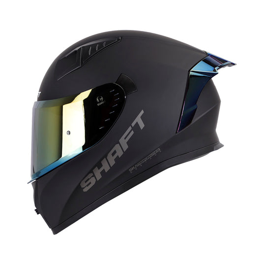 CASCO SHAFT SH-526SP SOLID MATE NEGRO NEGRO VISOR IRIDIUM SL