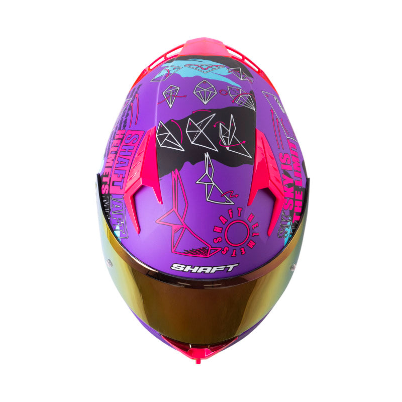 CASCO SHAFT SH-526SP EVO PAPYRUS MORADO FUCSIA VISOR IRIDIUM