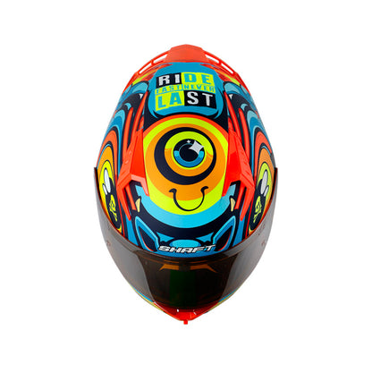 CASCO SHAFT SH-526SP EVO OJIBROU MATE AZUL AZUL IRIDIUM